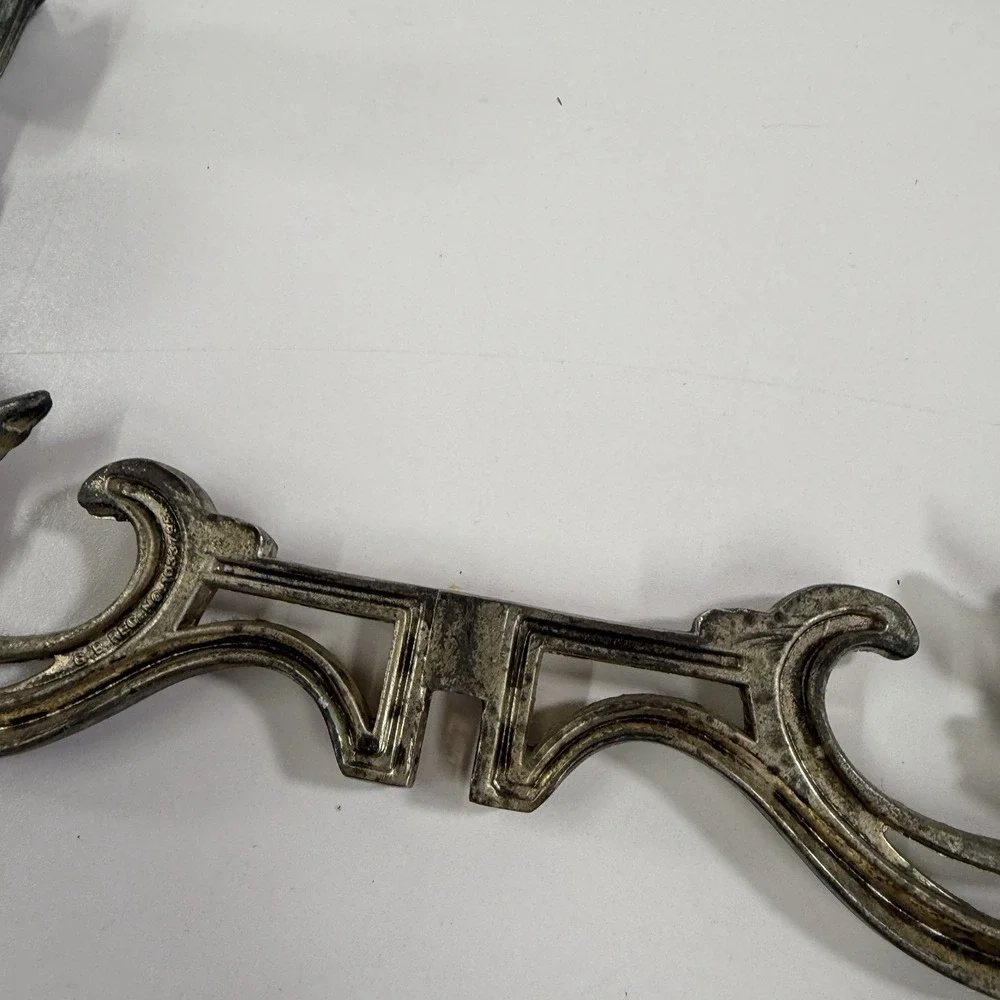 Vintage Silver Plated Swan Candle Stick Holder Wall Mounted Ornate Set Of 2